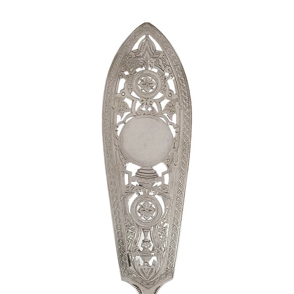 Martin Hall & Co Sheffield England Sterling Silver Fish Server & Fork set #11545 - Picture 8 of 10